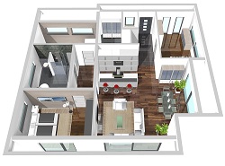 Bungalow B 121 - F EG - 3D_k