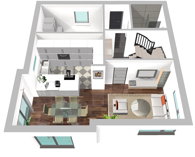 CL 132 - 125 - 38 Erdgeschoss 3D
