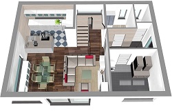 EFH - 36 - 160 - Erdgeschoss 3D _ k
