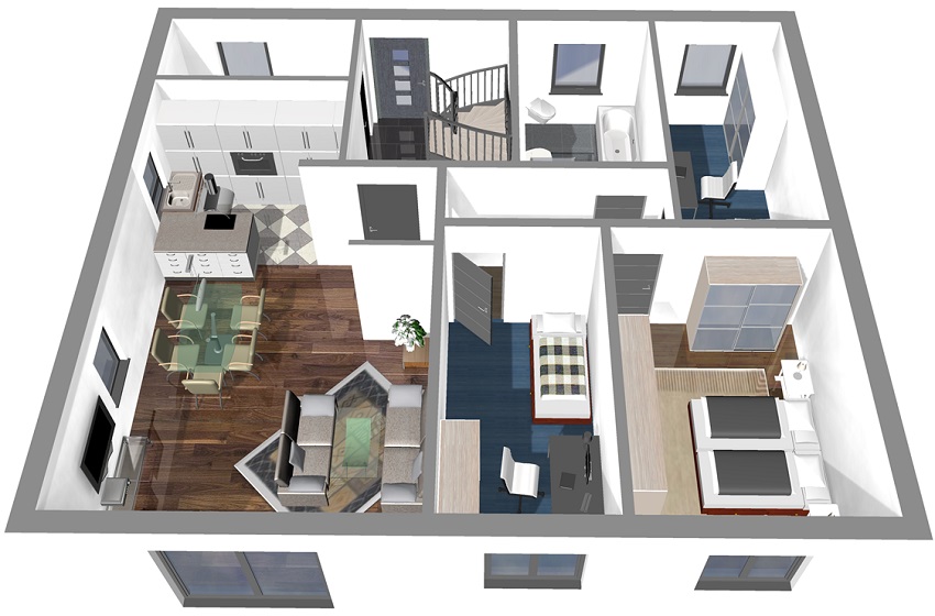 G - 200 - 38 - 100 Erdgeschoss 3D