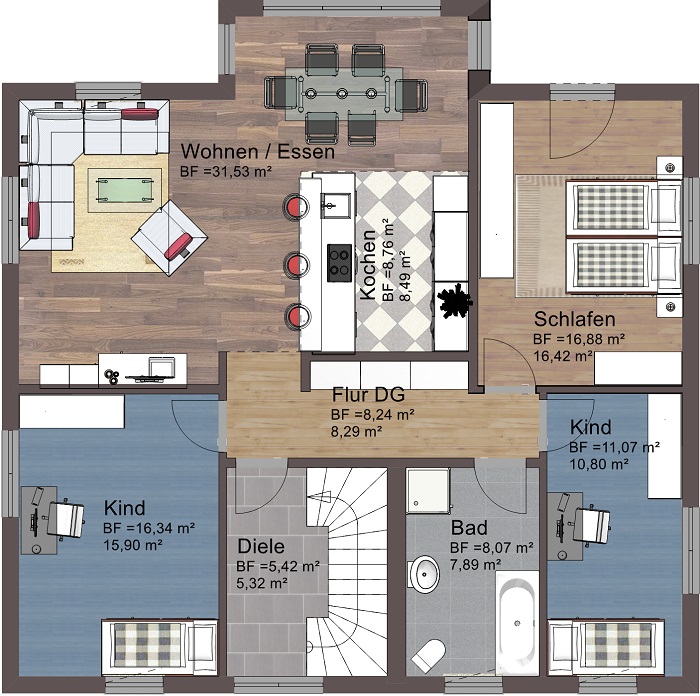 G - 211 Stadtvilla Obergeschoss
