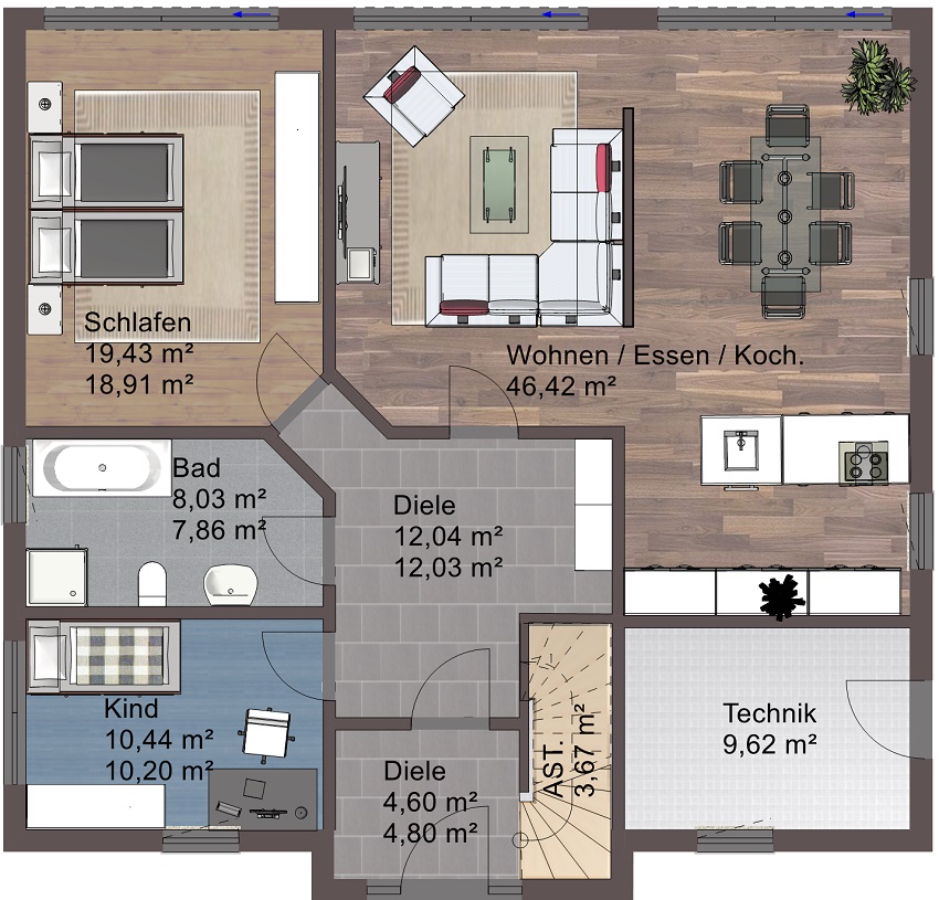 G - 224 - Stadtvilla Erdgeschoss