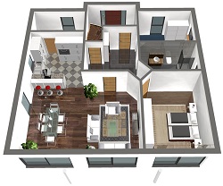 G - 224 Stadtvilla 3D Erdgeschoss-k