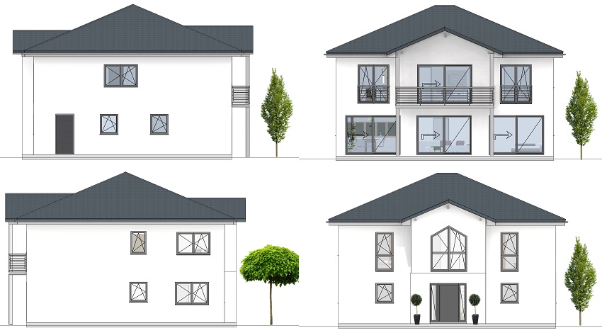 G-224-Stadtvilla- Ansichten