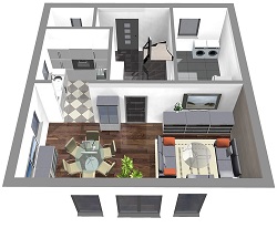 Neckargerach - E 126 Erdgeschoss - 3D_k